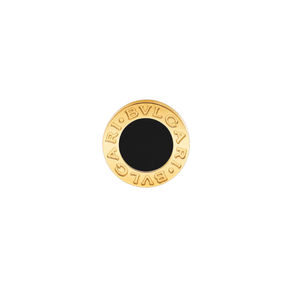 Yellow Gold Single Stud Earring With Onyx Insert - Image 4