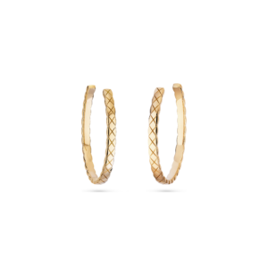 Coco Crush Hoop Earrings Quilted Motif