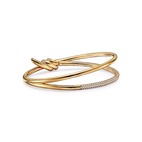 Double Row Hinged Bangle - Image 4