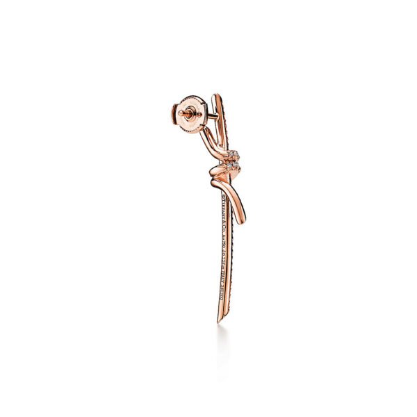 Drop Earrings In Rose Gold With Diamonds - Image 4