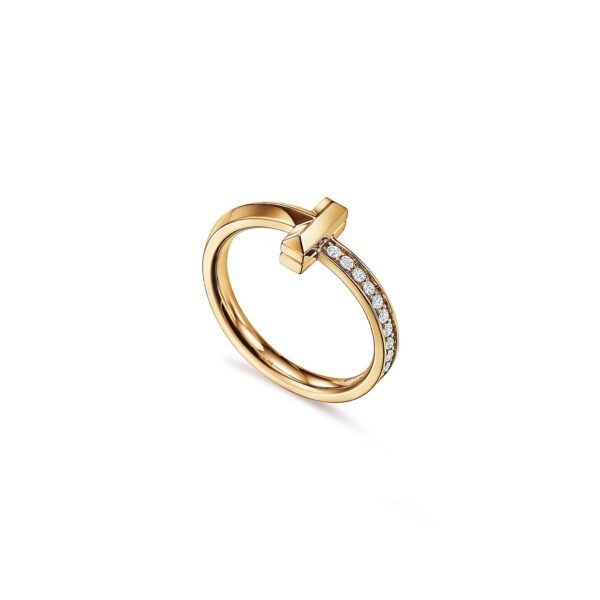 T1 Ring In Yellow Gold With Stone - Image 5