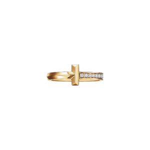 T1 Ring In Yellow Gold With Stone