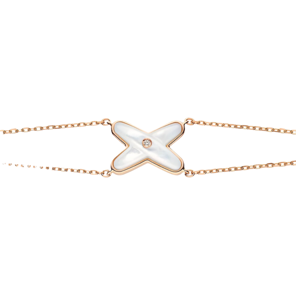 Jeux De Liens Bracelet Set With Mother-Of-Pearl And A Brilliant-Cut Stone