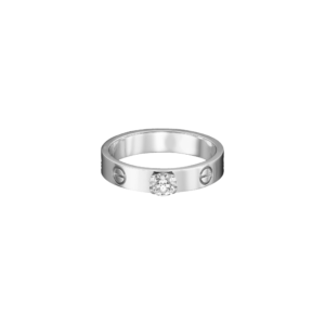 Love Ring With Round Brilliant Cut Stone